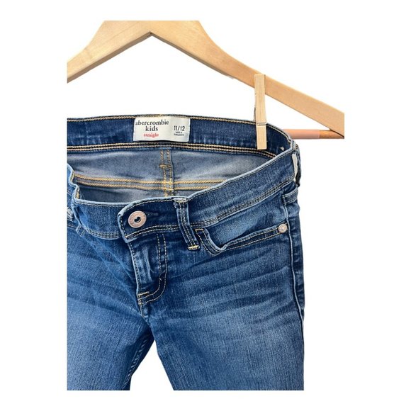 Abercrombie Kids Straight Leg Blue Wash Stretch Denim Jeans Boys Size 11/12 - Picture 10 of 10